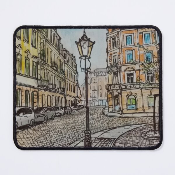 Item preview, Lutherplatz on Pulsnitzer Straße – Dresden Neustadt Ink & Watercolor designed and sold by UMA Urban Sketch.