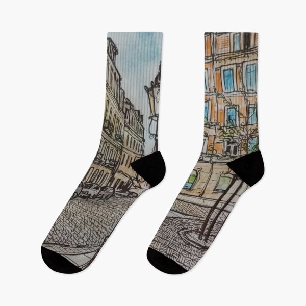Item preview, Lutherplatz on Pulsnitzer Straße – Dresden Neustadt Ink & Watercolor designed and sold by UMA Urban Sketch.