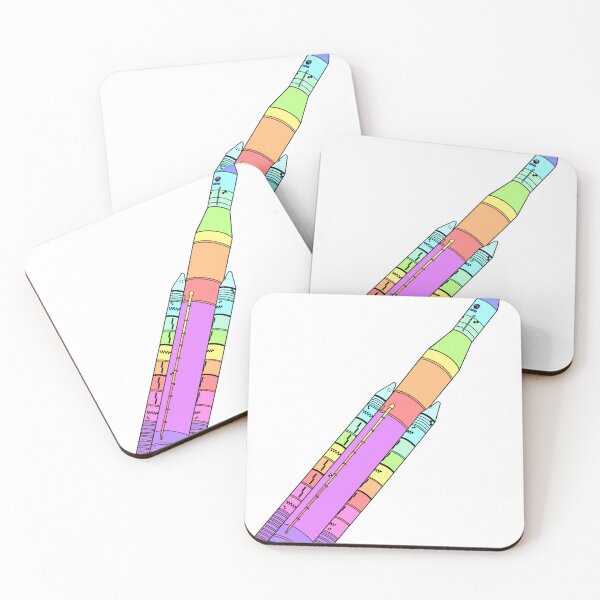 Item preview, Rainbow Pastel SLS Artemis Rocket NASA Inspired designed and sold by theworldofem.
