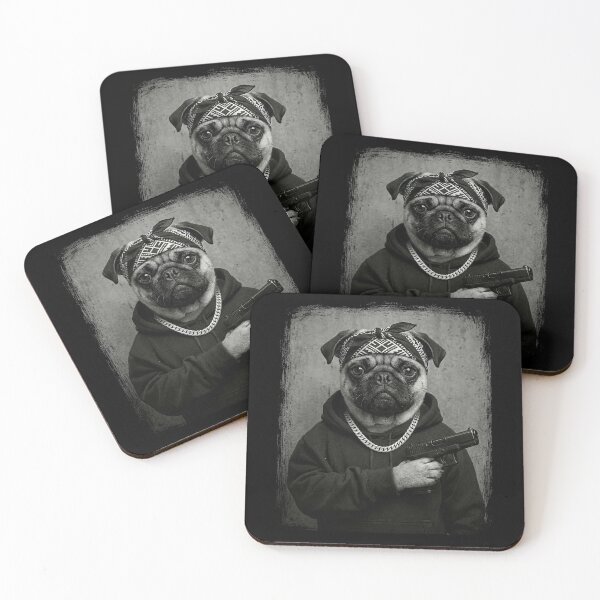Item preview, Pug Dog Bandana Chain Hoodie Urban Style designed and sold by d247.