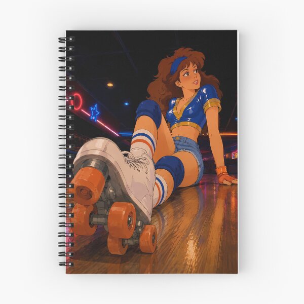 Item preview, Retro Roller Disco Girl – 80s Neon Skating Aesthetic Art designed and sold by  Hollow Moon Studios..