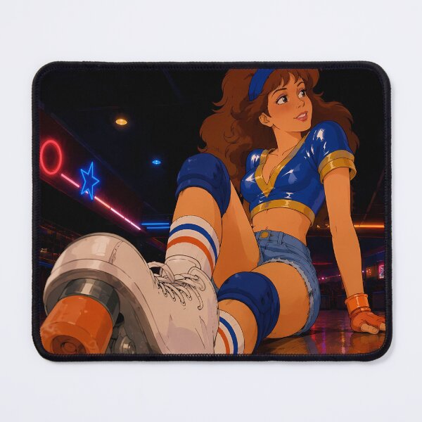 Item preview, Retro Roller Disco Girl – 80s Neon Skating Aesthetic Art designed and sold by  Hollow Moon Studios..