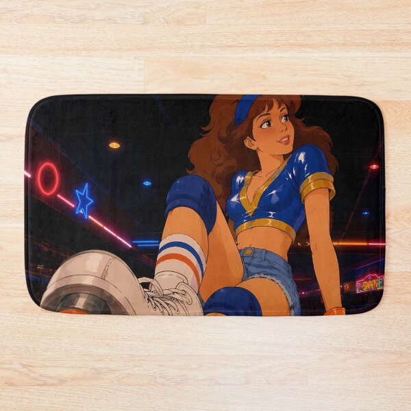 Item preview, Retro Roller Disco Girl – 80s Neon Skating Aesthetic Art designed and sold by  Hollow Moon Studios..