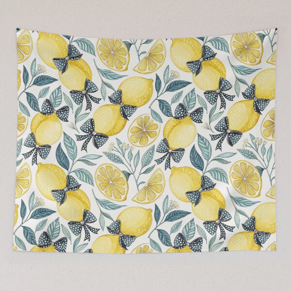 Item preview, Coquette Lemon Bow Botanical Pattern designed and sold by Petal & Pattern Co.