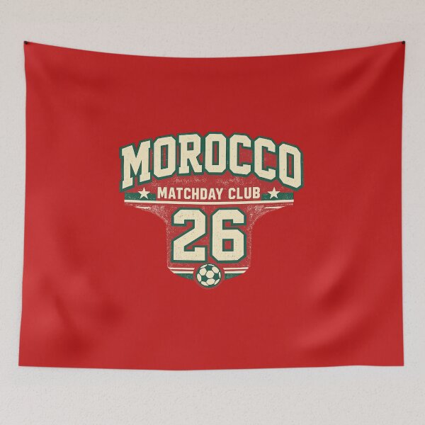 Item preview, Morocco Matchday Club Retro Football Supporter T-Shirt Design designed and sold by Timeless Design.