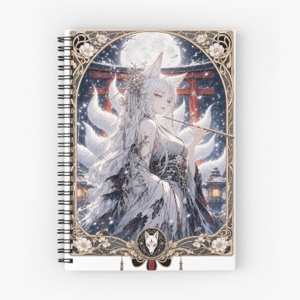 Item preview, Mystical Nine-Tailed Fox Goddess with Pipe designed and sold by tenpu-biyori.