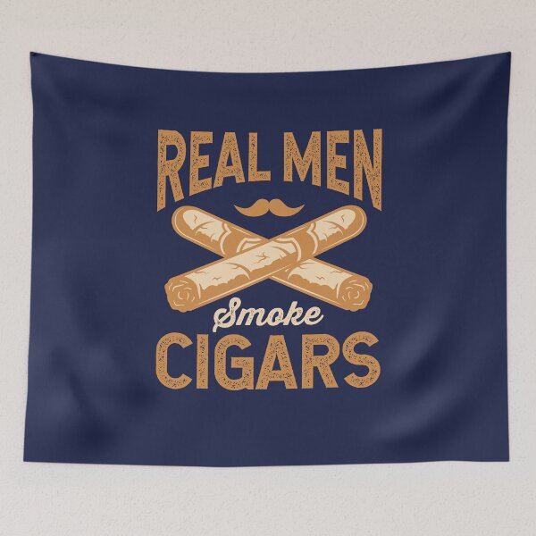 Item preview, Real Men Smoke Cigars Cigar Smoking Smoker designed and sold by jaygo.