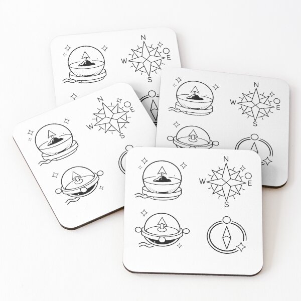 Item preview, Compasses and "Log Pose" designs, graphic elements (black and white ver) designed and sold by Moonshroomarts.