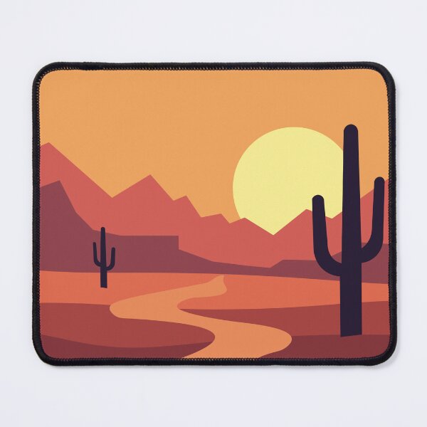 Item preview, Southwest Desert Sunset | Retro Cactus Landscape Design designed and sold by Hallowed Artistry.
