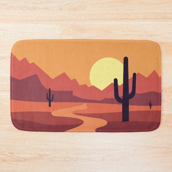 Item preview, Southwest Desert Sunset | Retro Cactus Landscape Design designed and sold by Hallowed Artistry.