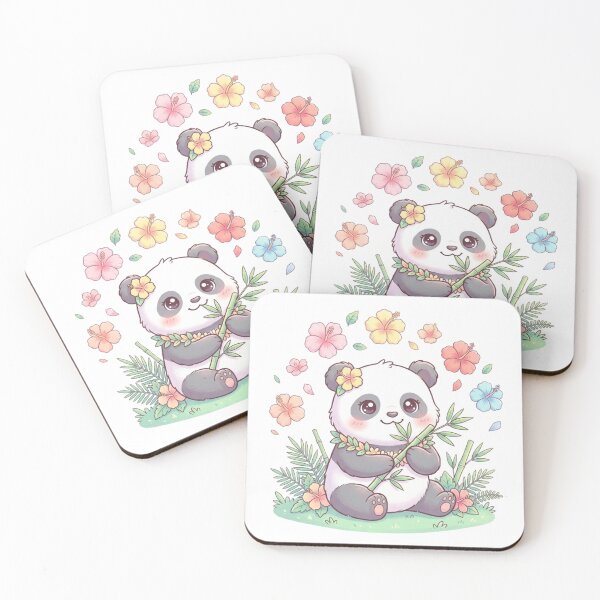 Item preview, Cute Panda in Tropical Flowers designed and sold by MyshopnameSell.