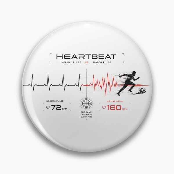 Item preview, Heartbeat 72 → 180 – Football Pulse Streetwear Design designed and sold by warlistop.