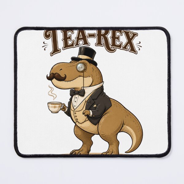Item preview, Tea-Rex Funny Gentleman Dinosaur Comic Design designed and sold by Nano-Threads.
