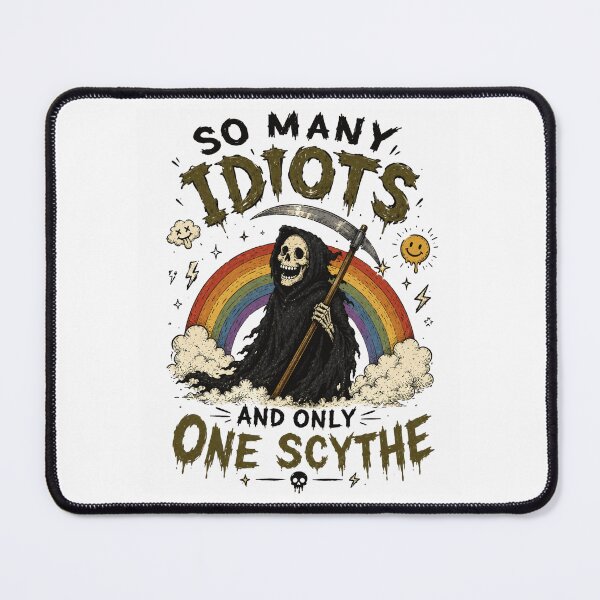 Item preview, So Many Idiots And Only One Scythe Rainbow Grim Reaper designed and sold by Region.