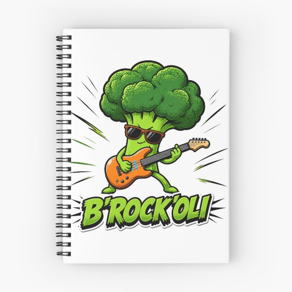 Item preview, B’Rock’Oli Funny Broccoli Rock Guitar Cartoon designed and sold by Nano-Threads.