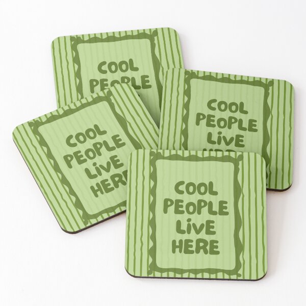 Item preview, Cool People Live Here - Funky Retro Home Decor designed and sold by SunnyBunnyWorks.