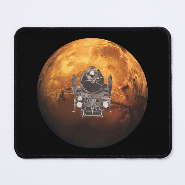 Item preview, Destination Mars - Vintage Train Surreal Space Collage designed and sold by Mystral Art Studio.