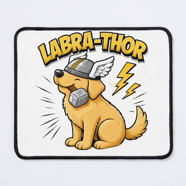 Item preview, Labra-Thor Funny Superhero Labrador Comic Design designed and sold by Nano-Threads.