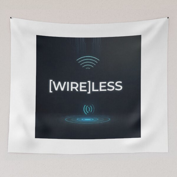 Item preview, WIRE LESS - Digital Freedom Signal Wave Tech Futuristic Motivation Art designed and sold by AiNaturalsOnly.