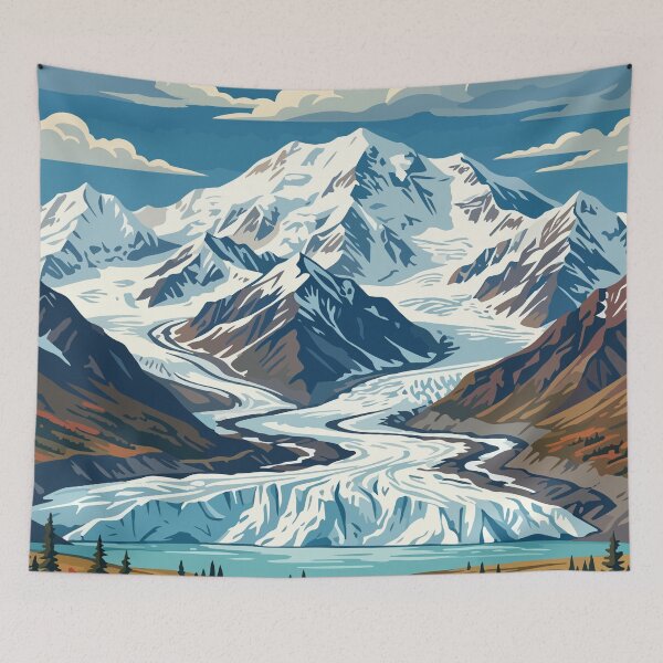Item preview, Wrangell-St. Elias National Park USA Travel Vintage designed and sold by RareDeerArt.
