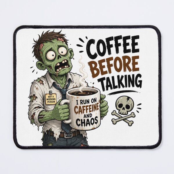 Item preview, Coffee Before Talking T-Shirt | Funny Zombie Humor designed and sold by JustResultsCo.