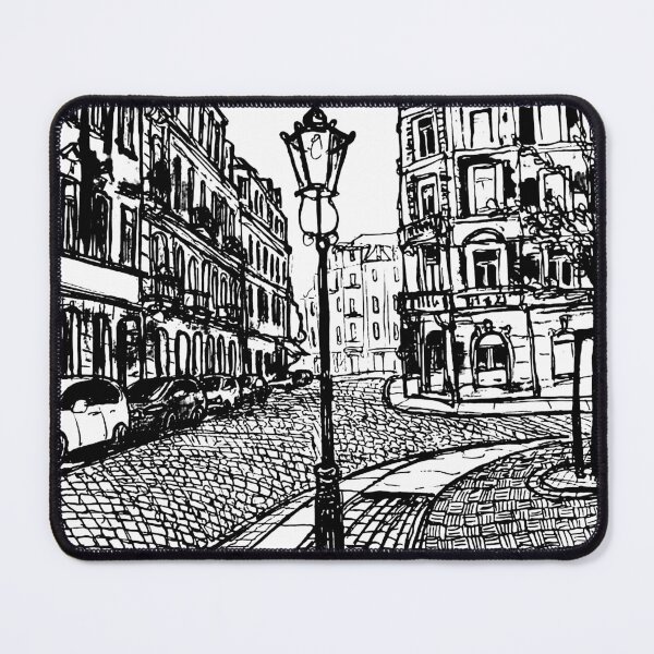 Item preview, Lutherplatz Dresden Neustadt – Black and white ink urban sketch designed and sold by UMA Urban Sketch.