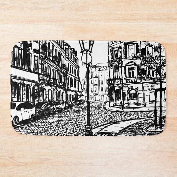 Item preview, Lutherplatz Dresden Neustadt – Black and white ink urban sketch designed and sold by UMA Urban Sketch.