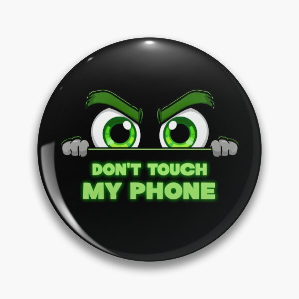 Item preview, Funny Don't Touch My Phone Cartoon Eyes Sticker designed and sold by Kavya Art.