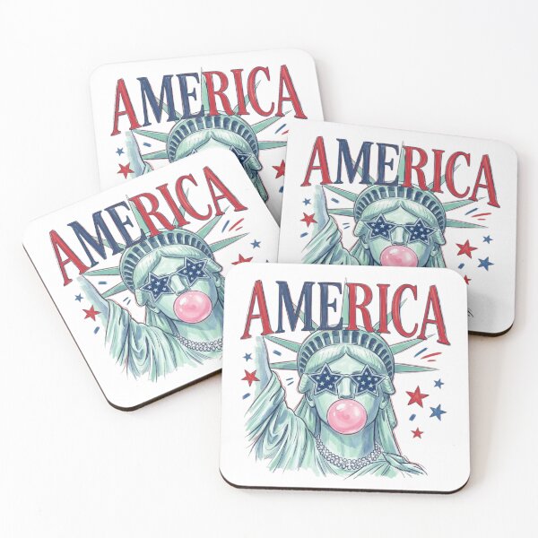 Item preview, America Statue of Liberty Bubblegum – Patriotic USA Star Sunglasses Design designed and sold by DoodloraStudio.
