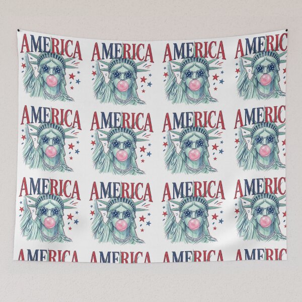Item preview, America Statue of Liberty Bubblegum – Patriotic USA Star Sunglasses Design designed and sold by DoodloraStudio.