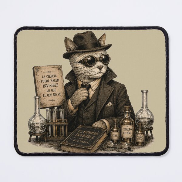 Item preview, The Invisible Cat Scientist – Literary Mystery Cat designed and sold by Caradestrella.