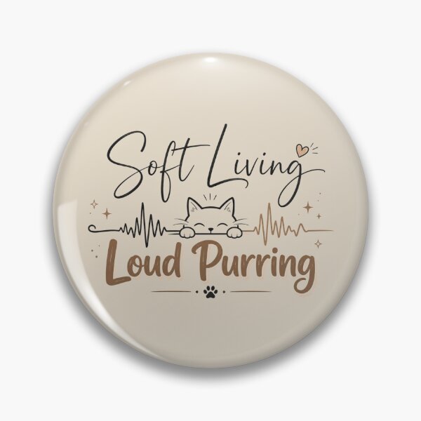 Item preview, Soft Living Loud Purring Cute Cat Lover Aesthetic Design designed and sold by Safe Haven Pets.