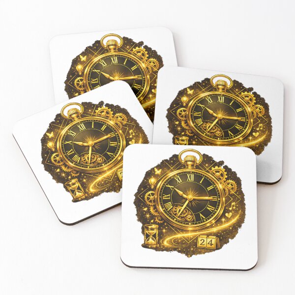 Item preview, Golden Timekeeper — Ultra Premium Radiant Clock Art designed and sold by InfiniteArchive.