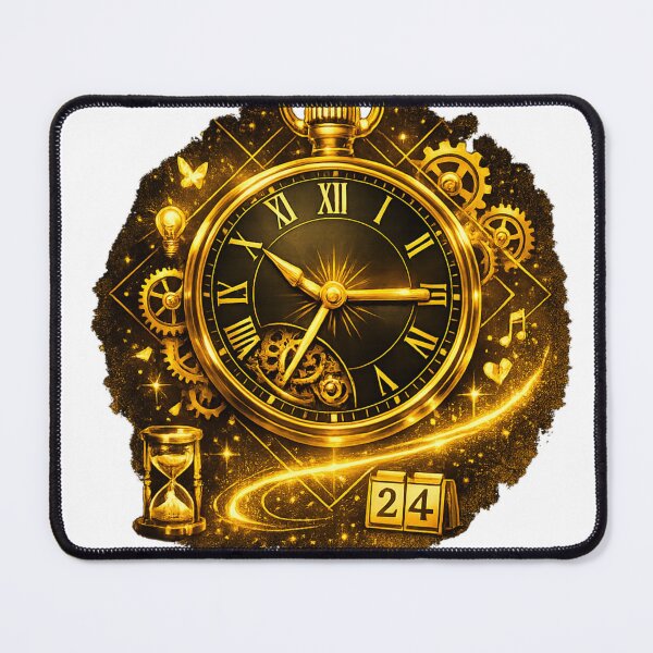 Item preview, Golden Timekeeper — Ultra Premium Radiant Clock Art designed and sold by InfiniteArchive.
