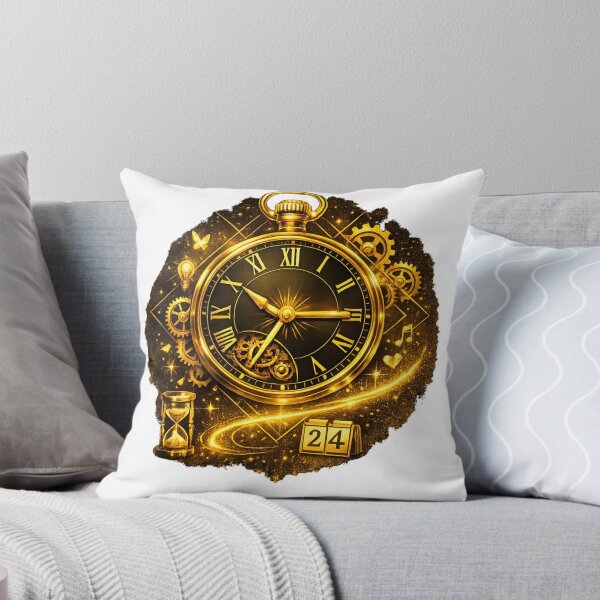 Item preview, Golden Timekeeper — Ultra Premium Radiant Clock Art designed and sold by InfiniteArchive.