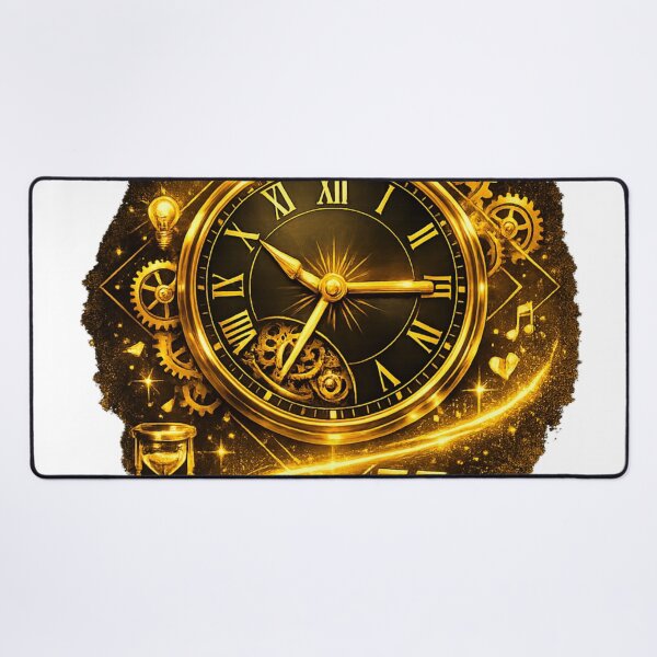 Item preview, Golden Timekeeper — Ultra Premium Radiant Clock Art designed and sold by InfiniteArchive.