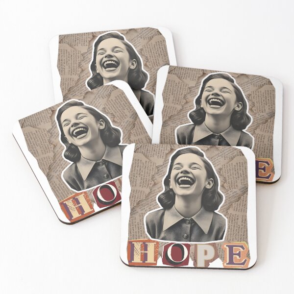 Item preview, Hope | Vintage Collage Art | Inspirational Wall Art | Retro Woman Portrait | Positive Mindset Design | Hope aesthetic designed and sold by Fernhaven.