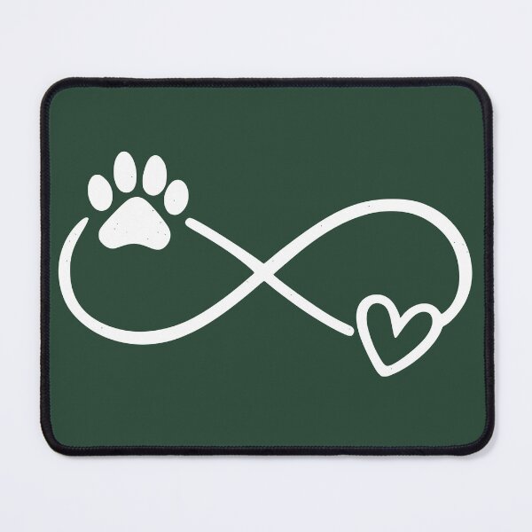 Item preview, White Paw Infinity Heart Beloved Pet Tribute designed and sold by Corvoria.