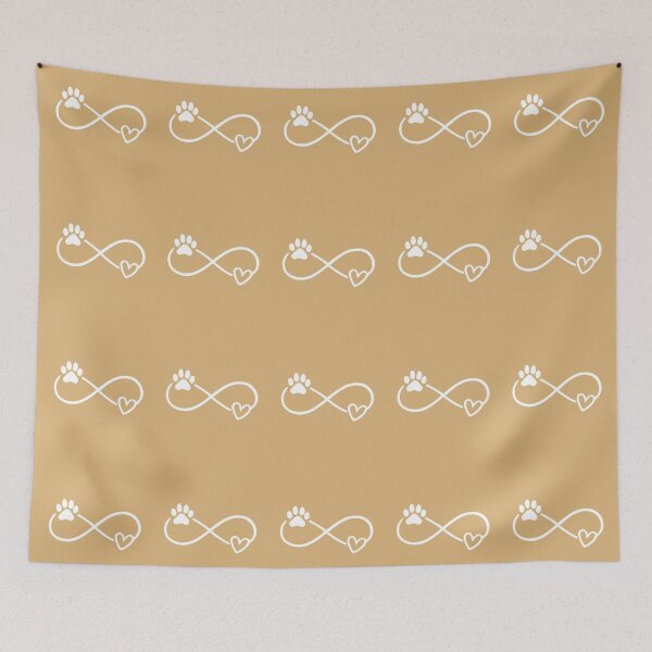 Item preview, White Paw Infinity Heart Beloved Pet Tribute designed and sold by Corvoria.