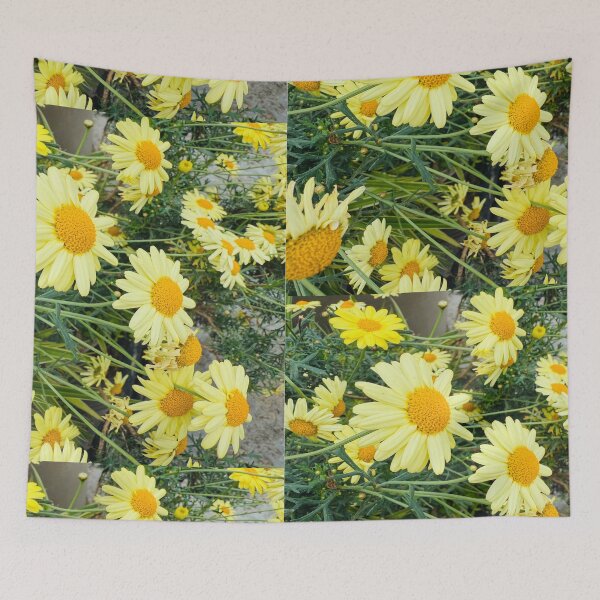 Item preview, Abundant Yellow Marguerite Daisies Garden Bed designed and sold by BalkanBloom.