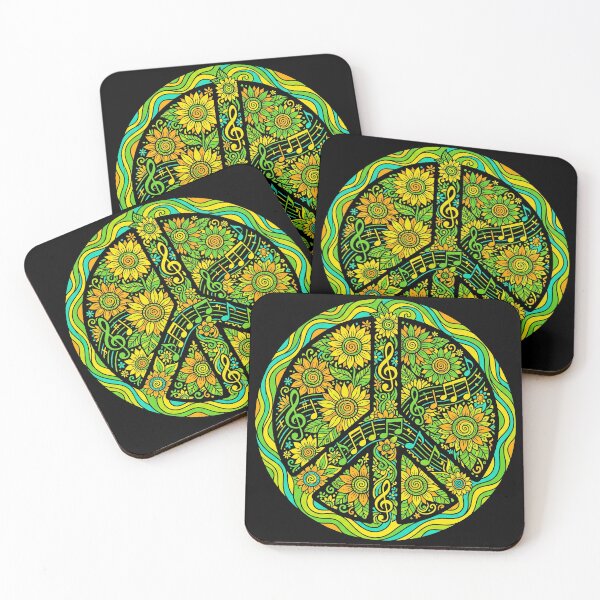 Item preview, Retro Floral Music Note Peace Sign designed and sold by TeNovaStudio.