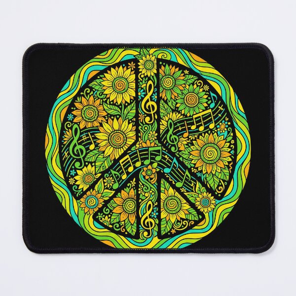 Item preview, Retro Floral Music Note Peace Sign designed and sold by TeNovaStudio.