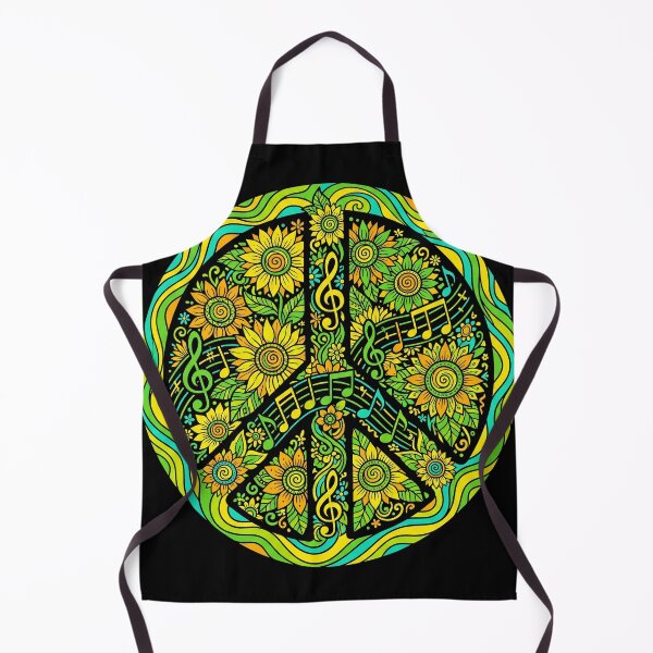 Item preview, Retro Floral Music Note Peace Sign designed and sold by TeNovaStudio.