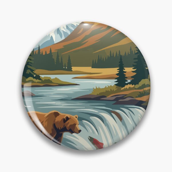 Item preview, Katmai National Park USA Travel Vintage designed and sold by RareDeerArt.
