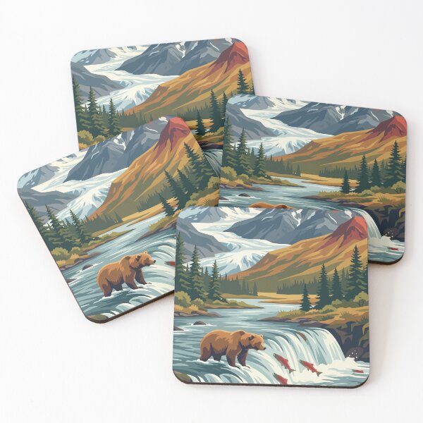 Item preview, Katmai National Park USA Travel Vintage designed and sold by RareDeerArt.