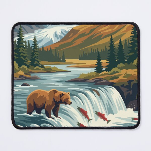 Item preview, Katmai National Park USA Travel Vintage designed and sold by RareDeerArt.