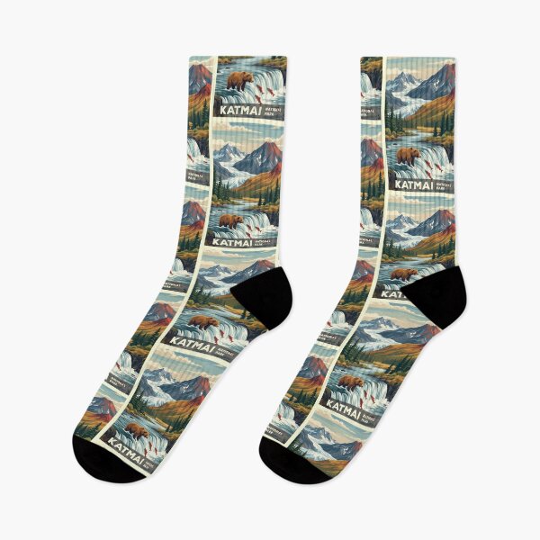 Item preview, Katmai National Park USA Travel Vintage designed and sold by RareDeerArt.