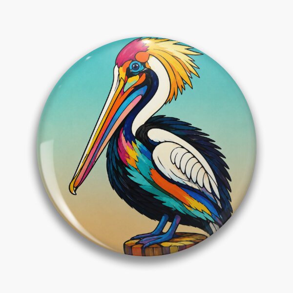 Item preview, Color Splash Pelican, Tropical Coastal Bird Art by Sherry Lynn designed and sold by Sherrylynart.