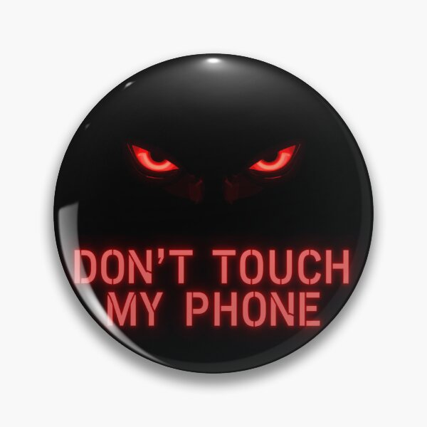 Item preview, Don't Touch My Phone Neon Red Privacy Warning Sticker designed and sold by Kavya Art.