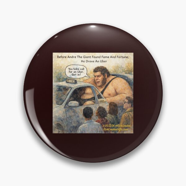 Item preview, Andre The Giant Uber Driver – Funny Cartoon by Rick London designed and sold by Rick London Gifts.